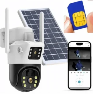 Dual Lens Solar Ptz Camera – V380 Sim Card 4g